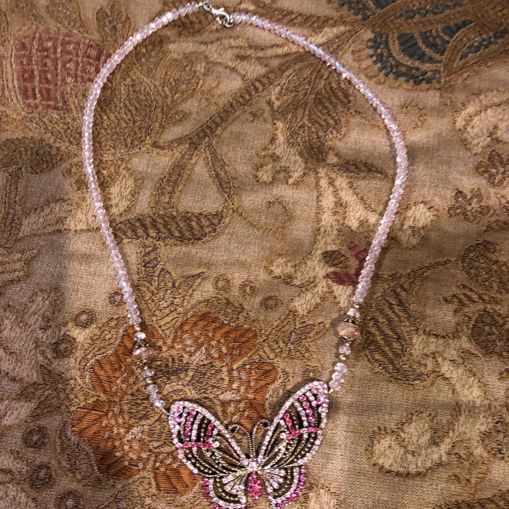 Butterfly crystal like necklace